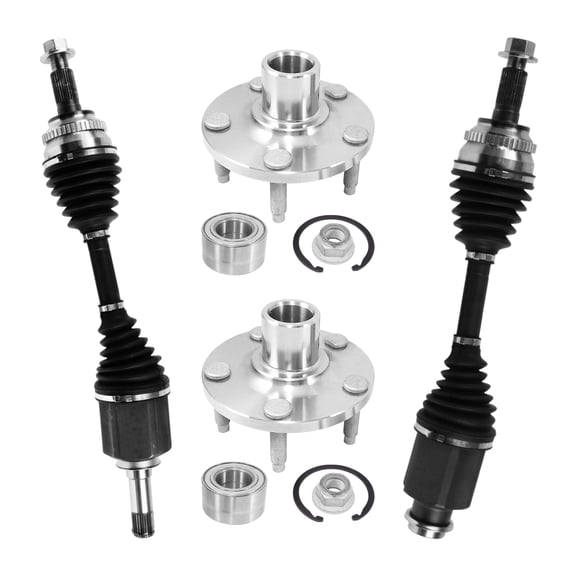 AutoShack Front Wheel Bearing Hubs CV Axles Kit Pair Replacement for 2011-2014 Ford Edge FWD 2011-2015 Lincoln MKX FWD 5-Lug 5 HUB010400509