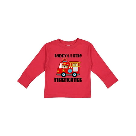 

Inktastic Daddys Little Firefighter Gift Toddler Boy or Toddler Girl Long Sleeve T-Shirt