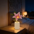 thumbnail image 4 of Artificial Lily LED Table Light, Realistic Flower Decorative Lamp with Warm Glow for Living Room and Nightstand, 4 of 6