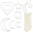 thumbnail image 1 of MesaSe 8Pcs Metal Dream Catcher Rings  Heart Star Moon Shaped Catcher Rings Macrame Rings for DIY Crafts Hanging Decoration, 1 of 8