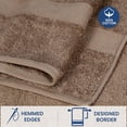 thumbnail image 5 of Casa Lino Cotton Bath Towel Set 4 Piece, 1 Bath, 2 Washcloths, 1 Hand, Soft Absorbent - Brown, 5 of 7