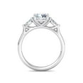 thumbnail image 3 of Empire Jewelry 14K White Gold Plated Diamond Ring for Women - 1.8 Ct Moissanite Round Diamond Three-Stone Wedding Ring - Engagement Ring for Her - Timeless Proposal Jewelry, 3 of 3