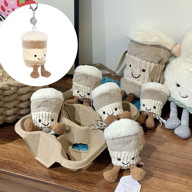 Jellycat Coffee Cup, Jellycat Stuffed Animals Toy, 3.1 Inch Jellycats Cute Plushies, Soft and Huggable,Jellycat Plush Toys Bedtime Friend Christmas Gifts for Girls Boys Kids Children