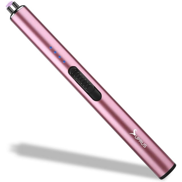 SUPRUS Electric Lighter Arc Windproof Flameless USB Rechargeable Lighter with Safety Lock (Pink)