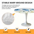 thumbnail image 6 of Blue Poppy Elastic Fitted Round Table Cover Watercolor Waterproof Outdoor Tablecloth for Holiday Party, Picnic, Patio & Dining Fits Tables Up to 45"-54", 6 of 8