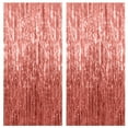 thumbnail image 1 of Cortina de lámina Party Decor con fondo dorado rosa, paquete de 2 unidades, 1 x 2 m, 1 of 7