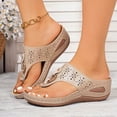 thumbnail image 5 of Lovskoo Platform Flip Flops for Women, Arch Support Cushion Thong Sandals, Thick Sole Pillow Slippers, Non-Slip Summer Beach Shoes, 5 of 7