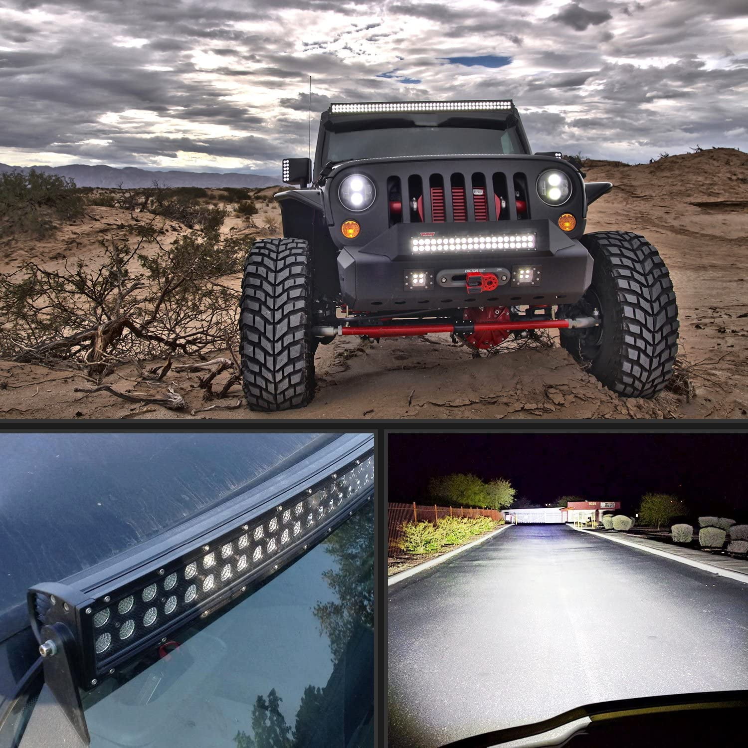 Nilight 32" 180W Spot Flood Combo High Power Led Driving Lamp Led Light Bar Off-Road Fog Driving Work Lights for SUV Boat Jeep Lamp