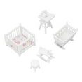 thumbnail image 3 of Wooden Dollhouse Furniture, Dollhouse Nursery Furniture 1:12 Scale Sturdy Durable  For Dollhouse, 3 of 8