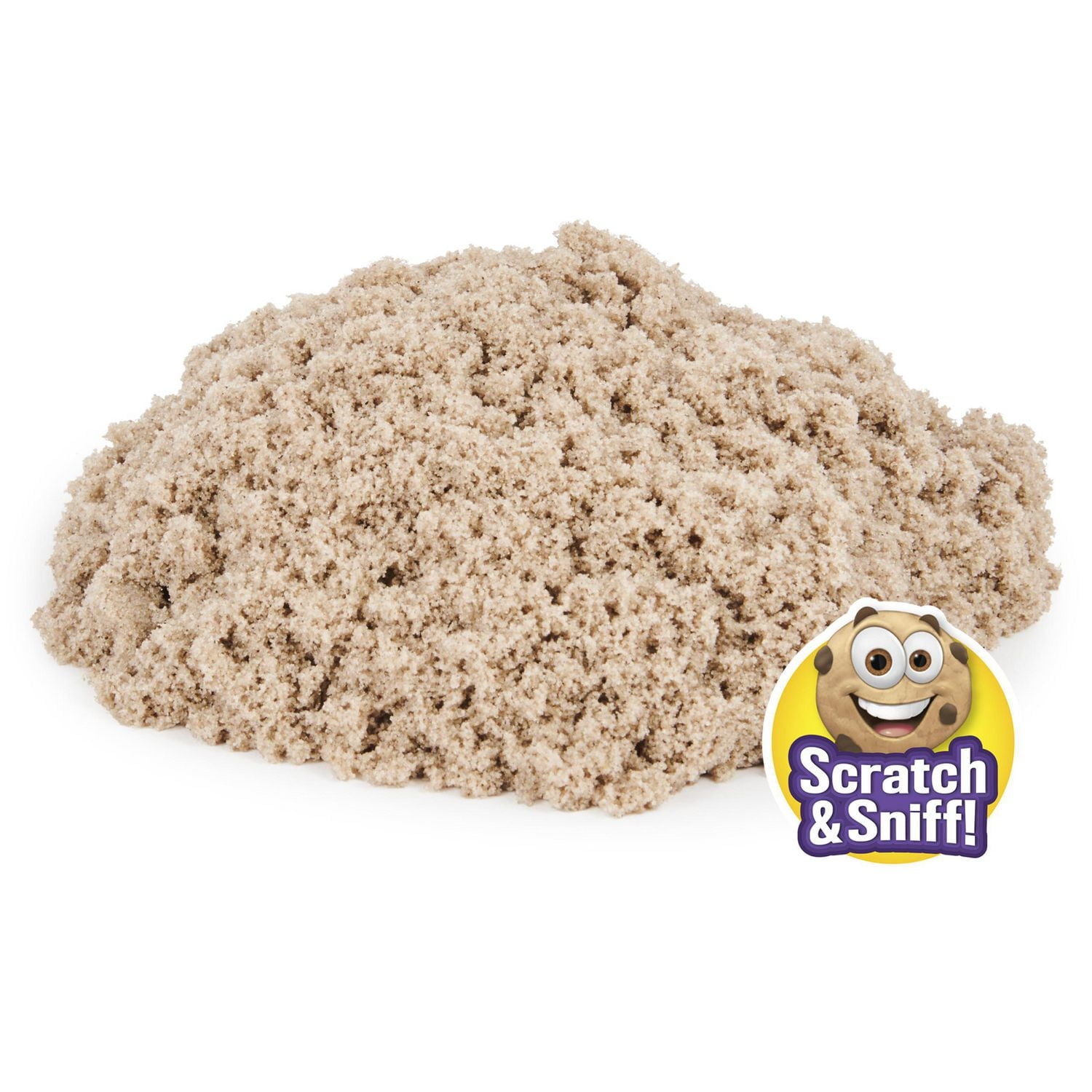 Kinetic Sand Scents, 227 g de sable Kinetic Sand brun clair, parfum Biscuit en folie, pour les enfants à partir de 3 ans