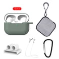 thumbnail image 2 of Lanyard Mosquetón Estuche a prueba de golpes Caja de almacenamiento Set 5 en 1 Reemplazo para Airpods Pro 3 Kit de funda para auriculares Bluetooth, Verde tholdsy EL2381-05B, 2 of 2