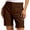 Coffee, variant on Bermuda Business Shorts Womens Golf Short Pull on Shorts Mid Rise Stretch with Pockets Khaki Utility Comfort Pants Black L