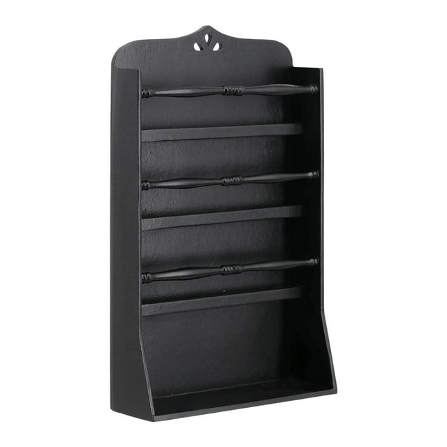 Estantería de madera para almacenamiento en miniatura, estantería de exhibición para habitación de muñecas a escala 1:6 negro grande