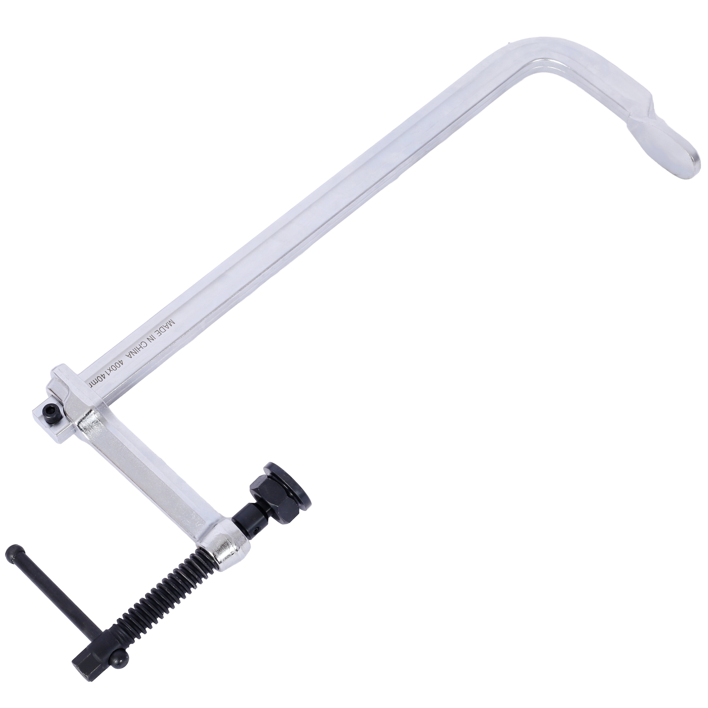 , Heavy-Duty F-Clamp,Removable Swivel Pad, Deep Throat F Clamp 5-1/2", Heavy Duty Bar Clamp for Welding,16"x5 1/2", Silver ,Steel ,