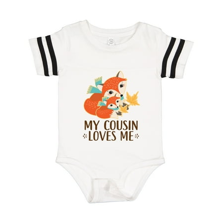 

Inktastic My Cousin Loves Me Fox Gift Baby Boy or Baby Girl Bodysuit