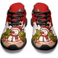thumbnail image 2 of Coolcustomize Custom Christmas Walking Sneakers, Snowman Design, Comfortable Lightweight Running Shoes, Festive Holiday Footwear for Women, 2 of 6