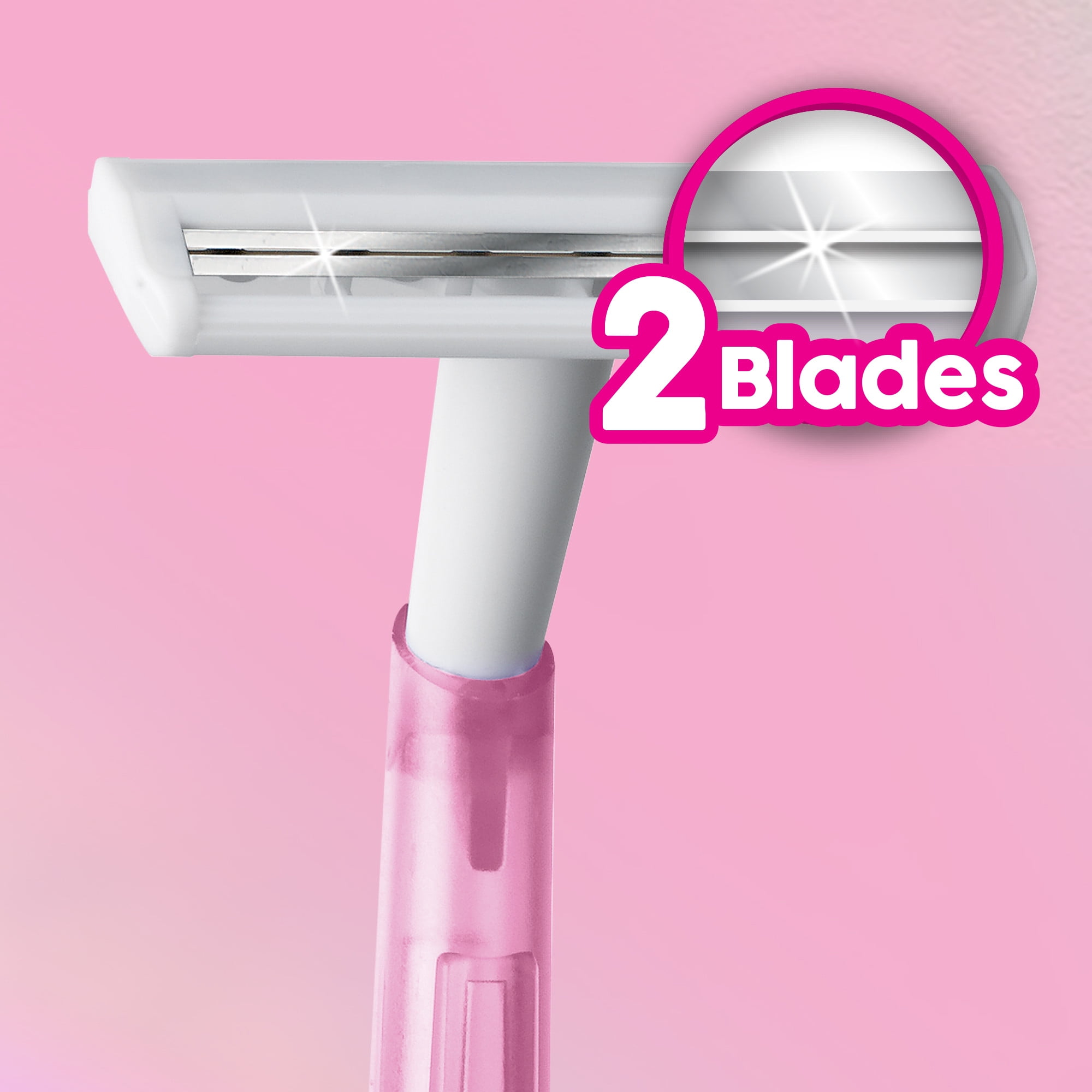 BIC Silky Touch Women's Disposable Razor, Twin Blade, Pack of 8 Razors, For a Soothing, Comfortable Shave