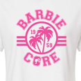 thumbnail image 3 of Barbie - Barbiecore Collegiate - Juniors Cropped Cotton Blend T-Shirt, 3 of 5