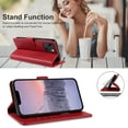 thumbnail image 5 of for iPhone 13 Mini Case Wallet,[RFID Blocking Card Slots] Cute 13 Mini Phone Cases Kickstand PU Leather Protection Shockproof,Magnetic Flip Cases Cover for iPhone 13 Mini (Red), 5 of 16