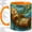 Orange, variant on Sea Otter Accent Mug, 11oz Ceramic Coffee Cup for Marine Animal Fans