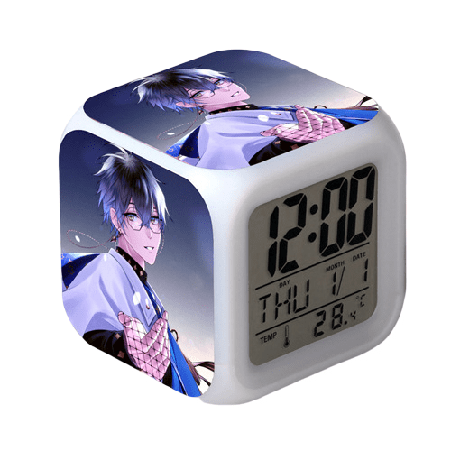 TIMPCV Wekity Anime Alarm Clock One Piece LED Square Clock Digital