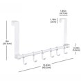 thumbnail image 2 of Over The Door Hooks Door Hanger, NOGIS Moving 6-Hooks Over Door Coat Rack for Hanging, Aluminum Heavy Duty Door Organizer for Towel Robe Hat Bag, Behind Back of Door Bathroom (White), 2 of 7