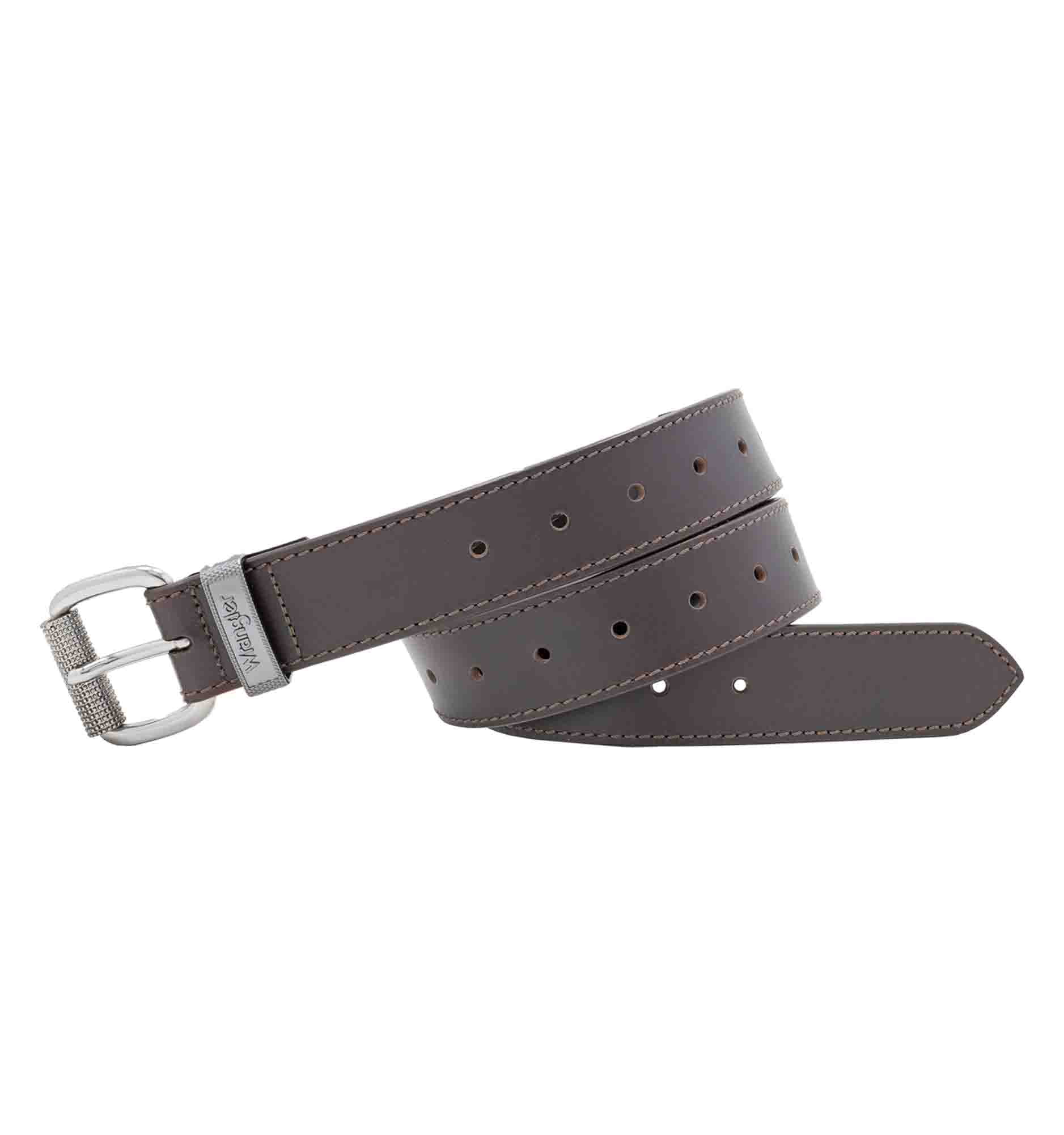 Men's Wrangler 38mm Leather Belt with Textured Roller Buckle