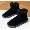 thumbnail image 6 of Unisex Black Suede-like Snow Boots - Warm, Durable & Stylish Winter Footwear for Adults, 6 of 10