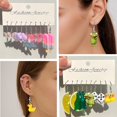 thumbnail image 4 of 5 Pares/Juego De Pendientes De Gancho De Seta Con Nube De Flores Dulces Para Niñas , Mariposa De Pato De Rana , Joyería De Animales, 4 of 4