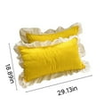 thumbnail image 3 of kchsji Ruffled Bed Pillowslip Shams, Standard, Comfortable, Striped Pillowcases For Children Pillow Cover Cute Pillow Shams Set Of 2 Yellow, 3 of 9