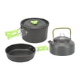 thumbnail image 1 of Ensemble de Cuisine de Camping, Poignée Auto-Repassante Fourchette Couteau Cuillère Pliable Antiadhésif Kit de Cuisine Extérieur avec Sac de Rangement pour Randonnée Orange, Vert, Noir, 1 of 8