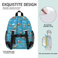 thumbnail image 5 of Excavator and Crane Blue Pattern Backpack for School, Cute School Bag with Adjustable Shoulder Straps and Padded Back, 15"x11.42"x5.5", 5 of 5