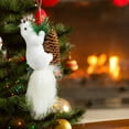thumbnail image 5 of NWOKYZGH 1Pc forest Animals Ornaments Woodland Animal Faux Fur Plush Xmas Tree Hanging Ornaments Family Educational Playset for Gift Christmas Birthday Party Supplies, 5 of 8