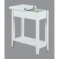 thumbnail image 3 of Pemberly Row Transitional Wood Flip Top End Table with Bottom Shelf in White, 3 of 6