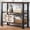 Brown, variant on 3 Tier Bookshelf Industrial Book Shelf,Engineered Wood and Metal Deep Bookcases,Low Shelf Bookcase for Living Room,Office,Bedroom and Kitchen
