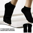 thumbnail image 3 of OUNONA  2 Pairs Toe Socks Foot Alignment Women Five Finger Miss Man Black, 3 of 8