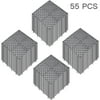 VEVORbrand Rubber Tiles Interlocking 55 PCS,Drainage Tiles 12x12x0.5 inches,Deck Tiles Outdoor Floor Tiles, Outdoor Interlocking Tiles, Deck Flooring for Pool Shower Bathroom Deck Patio Garage,Gray