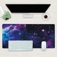 thumbnail image 3 of Galaxy Nebula Universe Extended Gaming Mouse Pad 35.4x15.7in Non-Slip Rubber Base Stitched Edge Long Computer Keyboard Mouse Mat for Home Office, 3 of 6