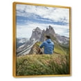 thumbnail image 2 of Designart "Tranquil Views On A Mountain Hike I" Landscape Mountains Floater Framed Wall Art Living Room, 2 of 5