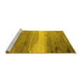 thumbnail image 2 of Ahgly Company Machine Washable Indoor Round Oriental Yellow Industrial Area Rugs, 7' Round, 2 of 4