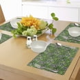thumbnail image 4 of Ambesonne Abstract Place Mats Set of 4, Modern Coconut Palm, Standard Size, Black White Hunter Green, 4 of 6