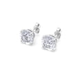 thumbnail image 2 of Belinda Jewelz Sterling Silver Moissanite Earrings(5mm), 1 Carat Moissanite Stud Earrings, Moissanite Earrings For Women, Lab Created Diamond Earrings, Created Diamond Stud Earrings For Women, 2 of 7
