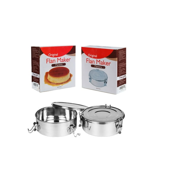 Flan Maker Flanera Flan Mold Stainless Steel Recipes Included (1, 1.4