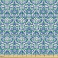thumbnail image 2 of Ambesonne Japanese Print Fabric by the Yard Upholstery, Pattern Royal Floral, 3 Yards, Cobalt Blue and White, 2 of 5