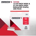thumbnail image 2 of Staples Arrow Fastener T72, acero aislante, paquete de 300 unidades, 2 of 8