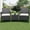 Black rattan/ivory seat cushion, variant on 3-Piece Rattan Patio Bistro Set, All-Weather PE Rattan Furniture with 2 Chairs & Coffee Table, Soft Cushions, Weather-Resistant for Balcony, Backyard, Porch