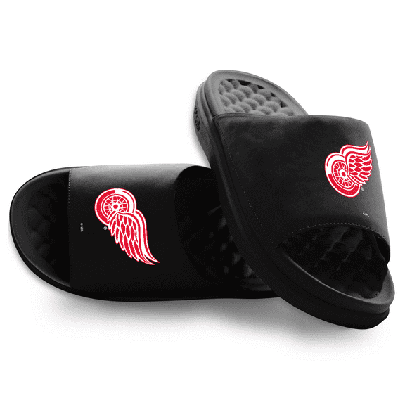 Unisex ISlide Black Detroit Red Wings Primary Motive Slide Sandals