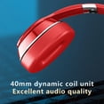 thumbnail image 4 of Bluetooth Headphones for Kids, Wireless Headphones with Microphone Includes Aux Cord, Volume Reduced Kids Foldable Headphones for School, Home, or Travel,Red, 4 of 6