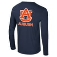 thumbnail image 3 of Men's Colosseum Navy Auburn Tigers Logo Lockup 3-Hit Active Blend Long Sleeve T-Shirt, 3 of 3