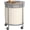 Dove Gray + Cream White, variant on 29-Gallon (110 L) Laundry Basket with Wheels, Rolling Round Heavy-Duty Laundry Hamper Cart with Steel Frame and Removable Bag, 2 Locking Wheels, Gray and Metallic Silver URLS002G01